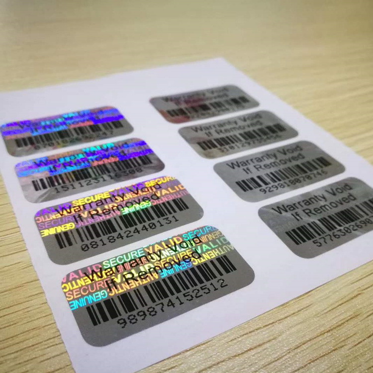 Stiker Laser 3D Kustom Label Keamanan Berperekat Stiker Hologram Keaslian 3d