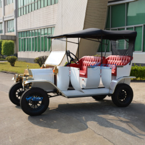 Coche Eléctrico Retro Blanco Único de Alta Calidad y Bajo Costo, con Envío Especial, Carro Clásico de Turismo para Parques y Villas - Product Image 4