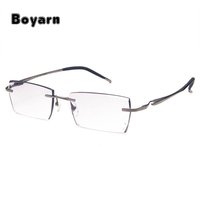 Lunettes de vue sans monture à coupe diamant pour hommes et femmes, monture de lunettes