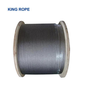 كابل فولاذي مغلفن بالغمس الساخن / مغلفن كهربائياً، حبل سلكي فولاذي بقلب ليفي / قلب IWRC بجودة عالية للرافعات - Product Image 5