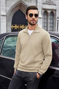 Sports Half <b>Zip</b> Sweatshirt Men's <b>Quarter</b> <b>Zip</b> up Long Sleeve Slim Fit Half <b>Zip</b> Sweatshirt Turtle Neck <b>Sweaters</b> with Pocket - Product Image 2