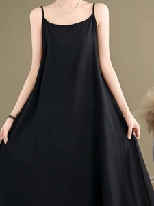Abito Estivo Giapponese Elegante Casual Vestibilità Ampia Maxi Tinta Unita Traspirante Taglia Unica - Product Image 3