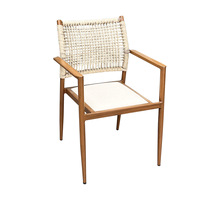 Ensemble de table et chaises en rotin tressé haut de gamme avec plateau HPL, mobilier de patio pour loisirs en extérieur