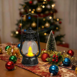 Lámpara de Mesa LED Portátil de Estilo Antiguo, Funciona con Pilas, Luz Nocturna, Decoración Navideña para el Hogar, Dormitorio, Oficina, Hotel, Fiesta - Product Image 5