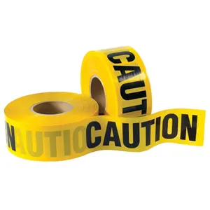 Пользовательские черный и желтый предупреждающая лента PE предупреждающая лента оптом