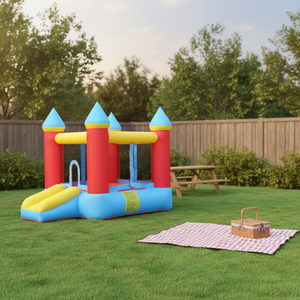 Château gonflable personnalisé pour enfants 2026 avec toboggan, idéal pour l'extérieur - Product Image 1