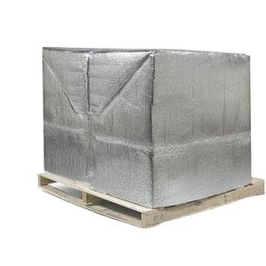 Papel de aluminio de aislamiento reflectante cortable/tela tejida reforzada con <span class=keywords><strong>PET</strong></span> metalizado/EPE/cubierta de paleta de burbujas cubierta de paleta de plástico - Product Image 3