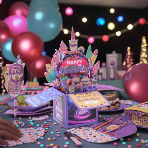 Factory Supplies Christmas Birthday 3D Pop <strong>Surprise</strong> Box Greeting Card Voice Recorder Paper Art Gift <strong>Invitation</strong> Cards for <strong>Party</strong> - Product Image 1