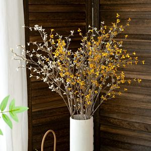ดอกฟรีเซียประดิษฐ์ สีขาวนมและสีเหลือง พลาสติกเหมือนจริง ตกแต่งงานแต่งงาน สไตล์อินส์ งานฝีมือข้ามพรมแดน - Product Image 2