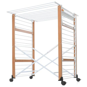 Séchoir à linge réglable en aluminium et nylon, pliable, à pousser et tirer, pour porte - Product Image 4