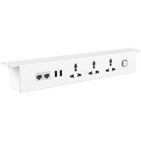 Multiprise JOYE 250V 12A avec protection contre les surtensions, prise EU, 3 prises, 2 ports USB-A, câble de 1,8 m