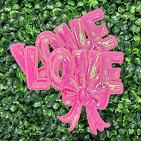 Patchs en sequins brillants en forme de nœud rose pour la Saint-Valentin, à coller sur les vêtements