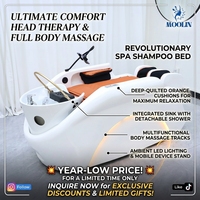MOOLIN Fauteuil de lavage électrique de luxe avec fonction massage, en cuir PU, mobilier professionnel pour salon, hôtel, école