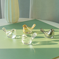 Figurine d'oiseau en cristal de verre fait à la main pour la décoration intérieure Figurines à collectionner cadeau pour l'anniversaire de la Saint-Valentin
