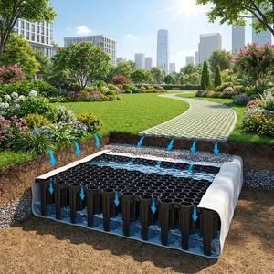 Sistema Modular de Plástico para Recolección de Agua de Lluvia, Tamaño Personalizado, Diseño Moderno, Tanque de Almacenamiento de Agua para Campos de Golf y Deportes - Product Image 4