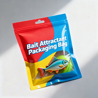 Sacs d'appâts de pêche en PE transparents thermoscellés avec impression personnalisée, vente en gros, résistants à l'humidité, emballage de leurres robuste