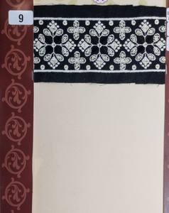 Bordure en dentelle écologique brodée de fleurs traditionnelles avec des broderies délicates pour vêtements, dupattas, saris et artisanat - Product Image 5