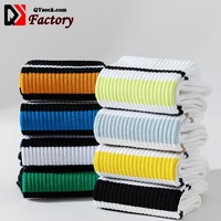 Chaussettes pour hommes en gros, chaussettes en coton personnalisées de haute qualité, fabricant, rayées, tube, confortables, chaussettes de sport, automne, hiver, blanches