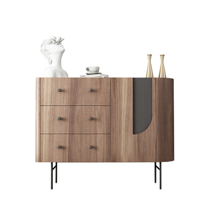 Moderno armadio di stoccaggio della credenza in legno Display <span class=keywords><strong>da</strong></span> cucina ingresso cassettiera in noce sala <span class=keywords><strong>da</strong></span> pranzo credenza - Product Image 5
