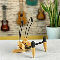 Factory OEM Foldable Natural Wooden Guitar Stand Floor Holder for Acoustic Classical Electric Bass Guitar Cello