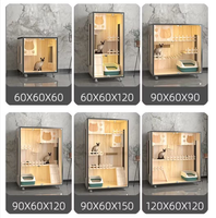 Maison pour chat en bois écologique d'intérieur avec montage facile et design verrouillable pour plusieurs chats - Style moderne