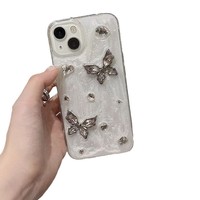 Kristall klare Diamant Stein Design Handy hülle für iPhone 13 14 15 16 Bulk Handy hüllen für I Phone 17 Pro Max klare Hülle