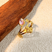 Anillo de Acero Inoxidable con Forma de Corazón Geométrico Exagerado Retro de Y & SINS, Anillo de Moda de Lujo de Alta Gama para Regalo de Fiesta