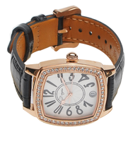 Jam Tangan Wanita SPARKTIME 2024 Model Terbaru Rose Gold Quartz Persegi Kulit 16mm Bisnis Dial Kaca Tahan Air Gaya Antik