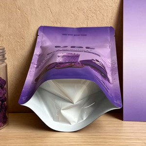 Custom Printed food Grade Pouch Purple Stand Up Zipper Foil <b>Bags</b> For Ube Powder Packaging - Product Image 2