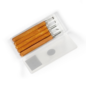 Juego de cuchillos para tallar hojas SK2 bien formadas de 5 uds con caja de plástico - Product Image 2
