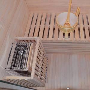 Sauna Tradicional de Madera de Hemlock para el Hogar, con Estufa, Sauna de Vapor Seco, Sauna Interior, Venta Directa de Fábrica - Product Image 3