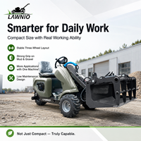 Minipala Gommata LAWNIO RATO con Motore ad Alta Potenza da 15kW, Stabile e Resistente, Ideale per Lavori Forestali e Agricoli