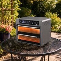 Four électrique à double cavité avec minuterie numérique, four à convection haute capacité pour la cuisson à domicile