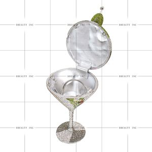 Sac à main de soirée en forme de gobelet classique de luxe pour femmes avec des accents de strass pour les bals et les cocktails - Product Image 6