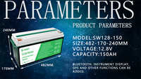 Batterie solaire 12v 300ah 12.8V 50AH/100AH /200AH/300AH batteries lithium-ion batterie de stockage d'énergie domestique avec BMS