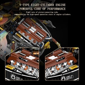 Kit de construction électrique DIY 3D : Puzzle Rhinocéros, <span class=keywords><strong>Coléoptère</strong></span>, Collection d'insectes, Moteurs V8, Modèle Mecha, Jouet éducatif STEM en miniature - Product Image 3