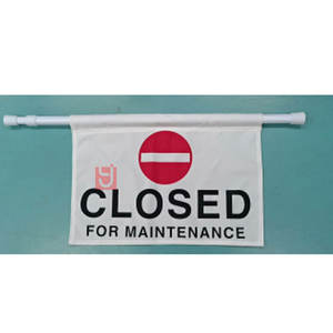 पीले सुरक्षा खतरे ध्वज कस्टम डिजाइन मुद्रण नायलॉन पॉलिएस्टर फांसी सुरक्षा चेतावनी संकेत - Product Image 3