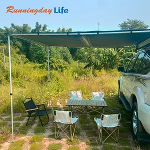 Toldo de techo rígido retráctil para exteriores 2X2M, toldo lateral para coche de camping