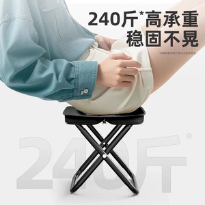 Folding <b>Stool</b> Square <b>Portable</b> Camping Chair Steel Oxford Cloth 28x24x26cm Outdoor Use - Product Image 4