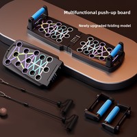 Planche de musculation professionnelle à code couleur pour la maison, pliable, multifonctionnelle, avec bandes de résistance, en ABS, unisexe