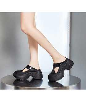 Sandales Baotou sur mesure pour femmes, à semelle épaisse, rehaussantes, pour l'extérieur, tendance et haut de gamme - Product Image 4