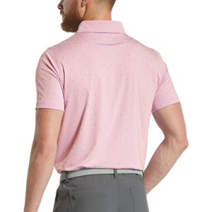 เสื้อยืดคอปกแบบแข็งสำหรับผู้ชายเสื้อถักใส่สบายพิมพ์ลายโลโก้พิมพ์ซับลิเมชันสีชมพูใส่ได้ตามต้องการ - Product Image 4