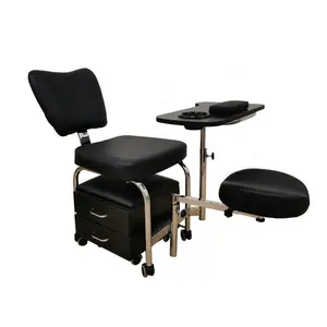 Pacchetto di mobili per attrezzature da salone di lusso tavolo per Manicure sedia da scrivania per unghie sedie per Pedicure trono trasparente nero Top in metallo legno