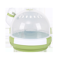 Cage à hamster portable en plastique pour l'extérieur, style OVNI, couleurs variées (bleu, vert, rose, orange), avec plateaux en plastique – Vente en gros