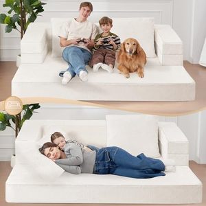 <span class=keywords><strong>Canapé</strong></span>-lit <span class=keywords><strong>convertible</strong></span> surdimensionné sans structure pour dortoir ou salle de jeux avec <span class=keywords><strong>housse</strong></span> lavable - Product Image 3