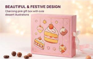 Chocolate Advent <b>Calendar</b> with 24 Compartments Pink Holiday Countdown Gift Box for Kids Adults and Family Christmas Gifts - Product Image 5