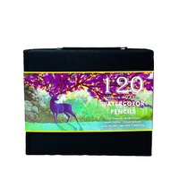 GF Offre spéciale 4.0mm plomb noyau épais 120pcs couleurs vibrantes crayon aquarelle personnalisé dans étui en nylon