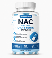 Capsules NAC OEM/ODM pour la défense antioxydante et la santé respiratoire, complément de soutien immunitaire, service de marque privée disponible