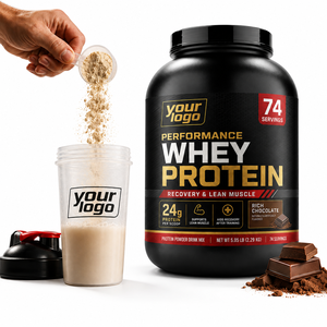 Concentré de Protéines de Lactosérum au Chocolat Riche en Gros, 24g de Protéines, 74 Portions, pour la Prise de Masse Maigre, la Récupération Musculaire et les Performances Sportives Quotidiennes - Product Image 1