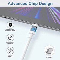 Kabel Apple Terlaris Tipe C ke Tipe C, Kabel Data Transfer Cepat, Kabel Pengisian Daya USB untuk Produk Elektronik